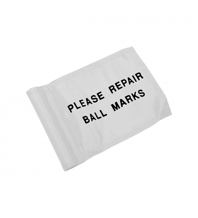 Hållägesflagga, Smal stång - Med tryck - Vit