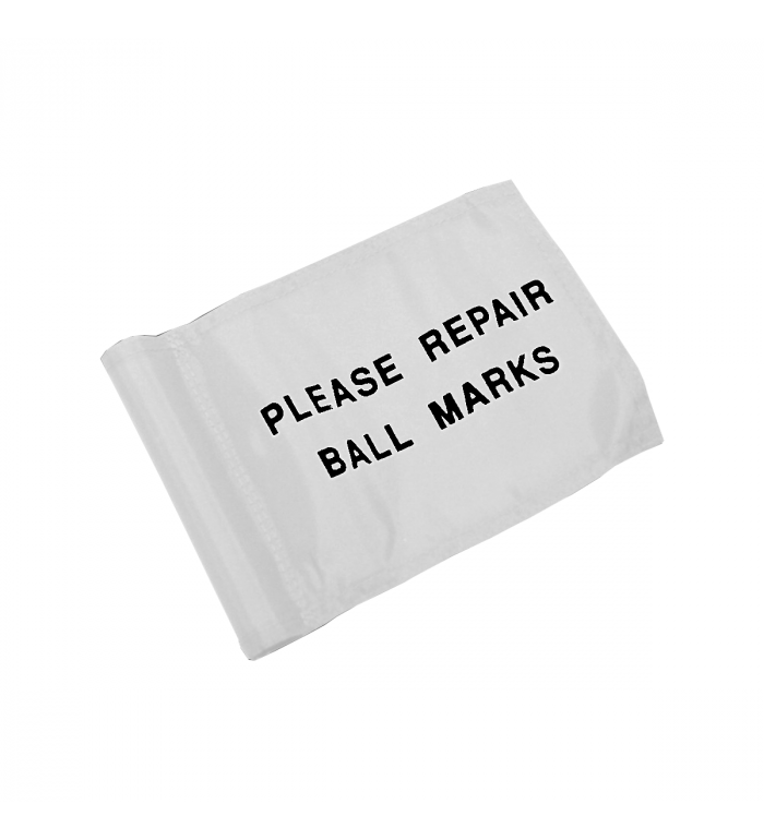 Hållägesflagga, Smal stång - Med tryck - Vit