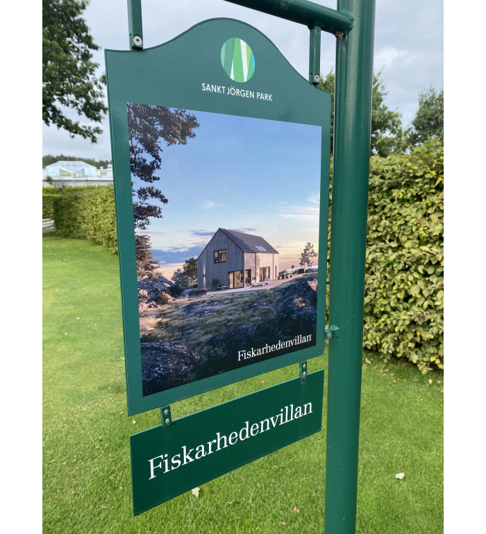 Skylt, Teeskylt Castle Course för bolltvätt/sponsor exl. layout