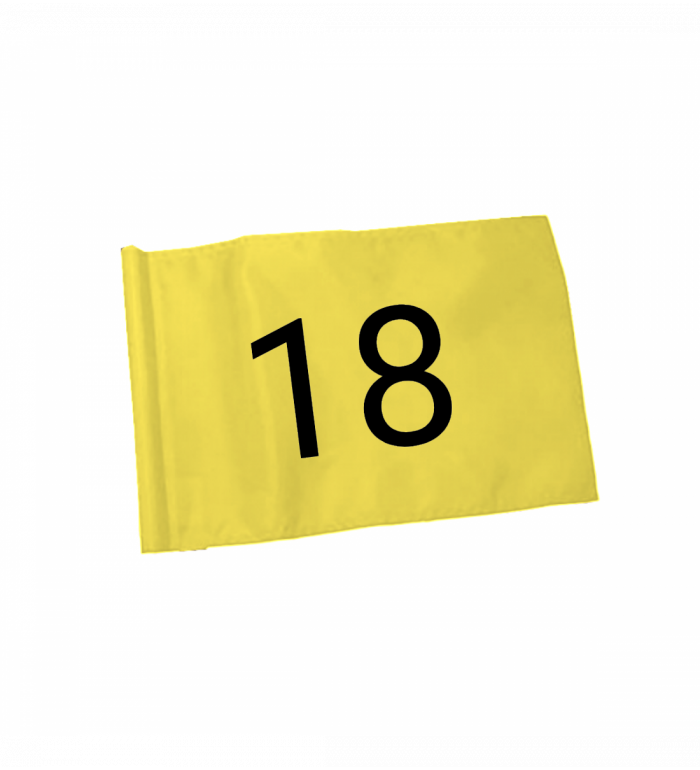 Tubflagga i nylon - Numr. 10-18 Gul