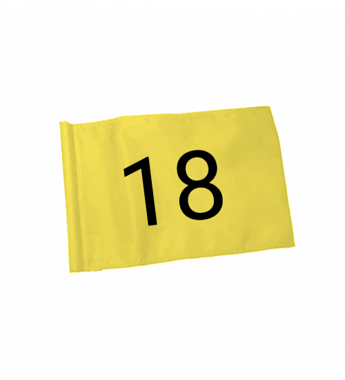Tubflagga i nylon - Numr. 10-18 Gul