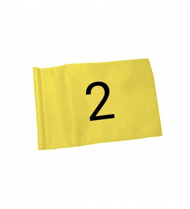 Tubflagga i nylon - Numr. 1-9 Gul
