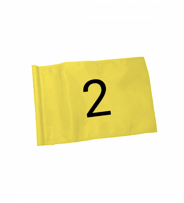 Tubflagga i nylon - Numr. 1-9 Gul