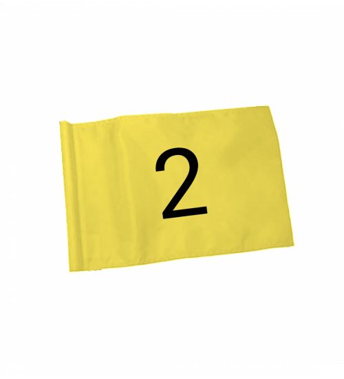 Tubflagga i nylon - Numr. 1-9 Gul