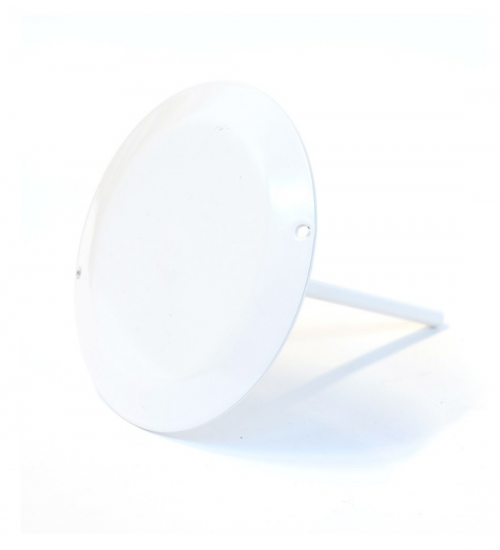 Markeringsplatta i stål, 140 mm - VIT