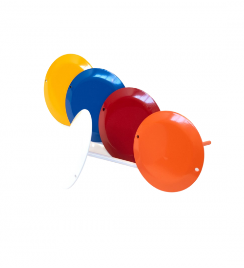 Markeringsplatta i stål, 140 mm - RÖD