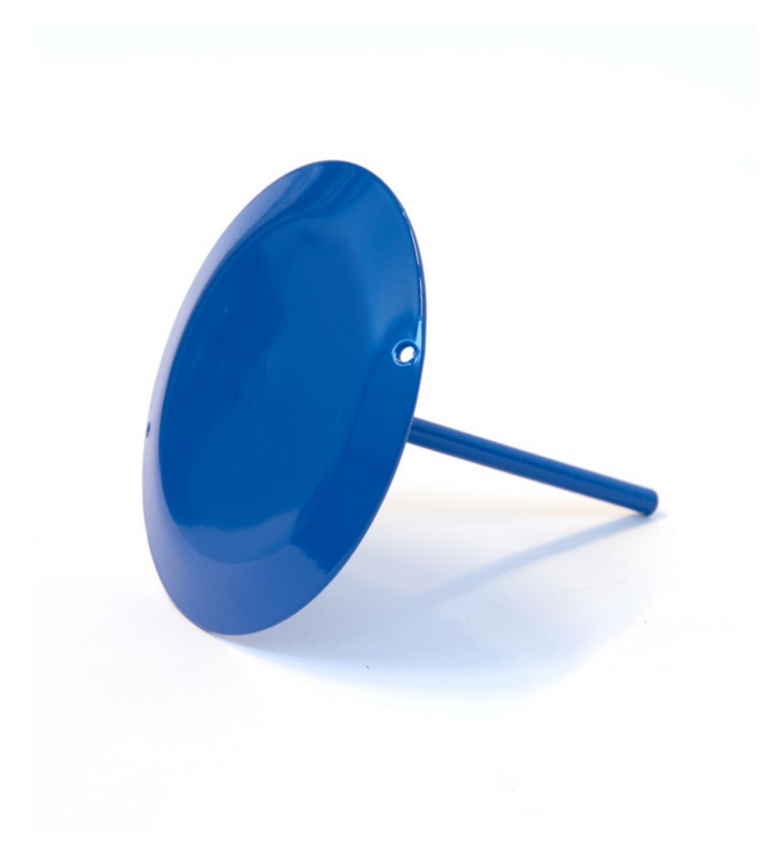 Markeringsplatta i stål, 140 mm - BLÅ