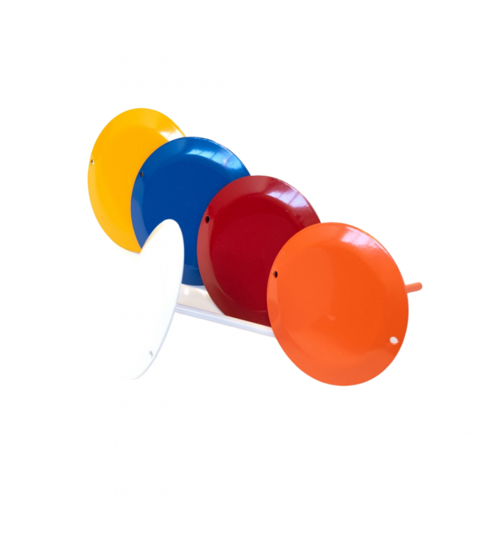 Markeringsplatta i stål, 140 mm - GUL