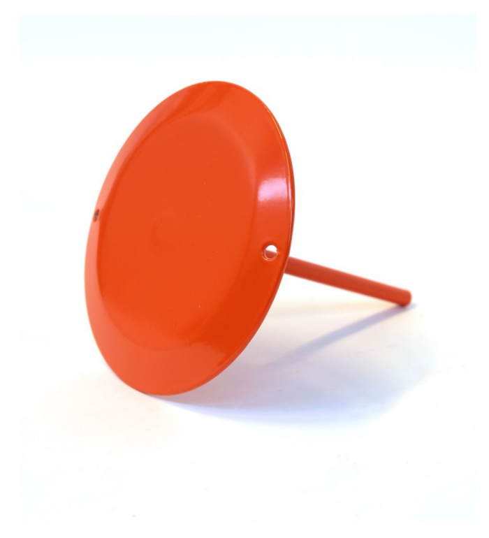 Markeringsplatta i stål, 140 mm - ORANGE