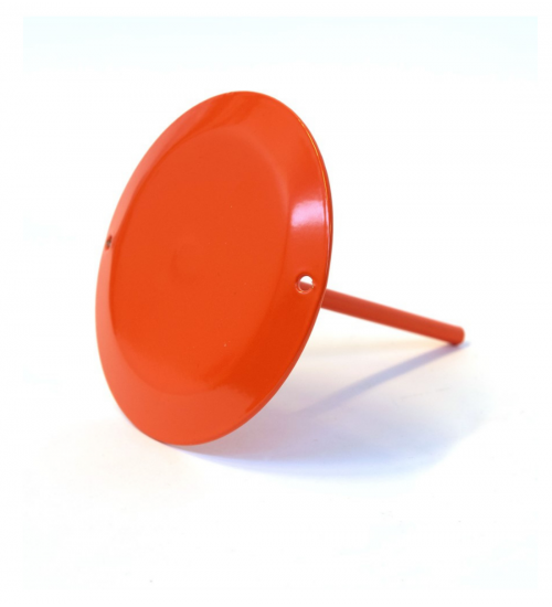 Markeringsplatta i stål, 140 mm - ORANGE