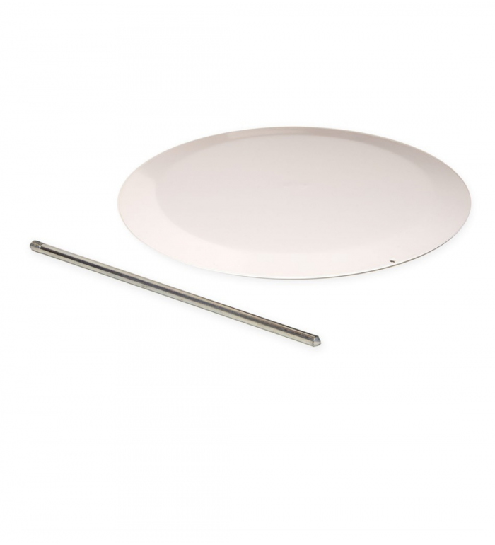 Markeringsplatta i stål, 300 mm - VIT