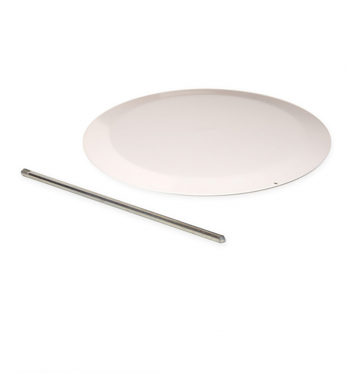 Markeringsplatta i stål, 300 mm - VIT