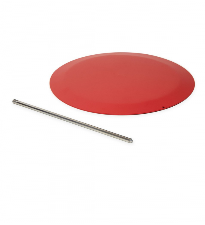 Markeringsplatta stål 300mm - RÖD