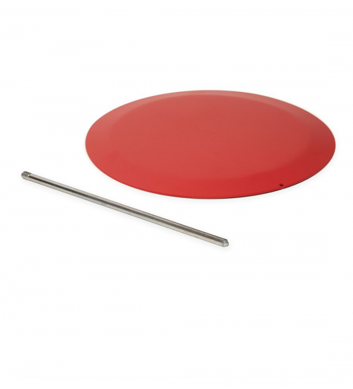 Markeringsplatta stål 300mm - RÖD