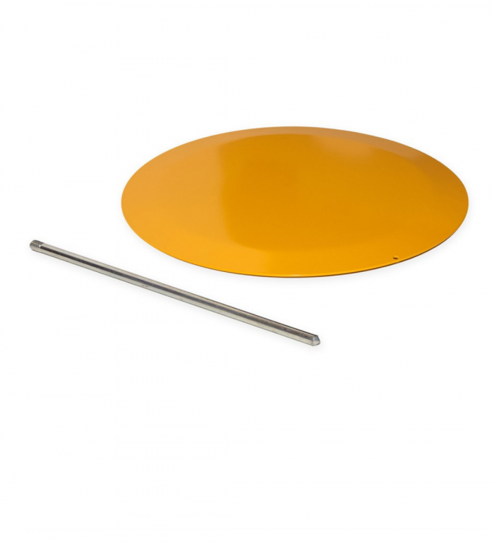 Markeringsplatta stål 300mm - Gul