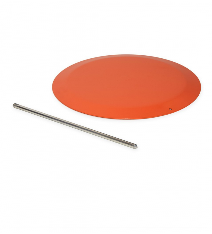 Markeringsplatta i stål, 300 mm - ORANGE