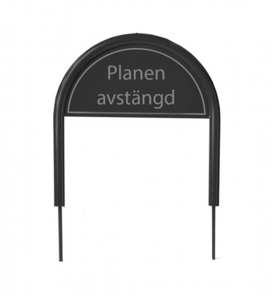 "Planen avstängd" Skylt...
